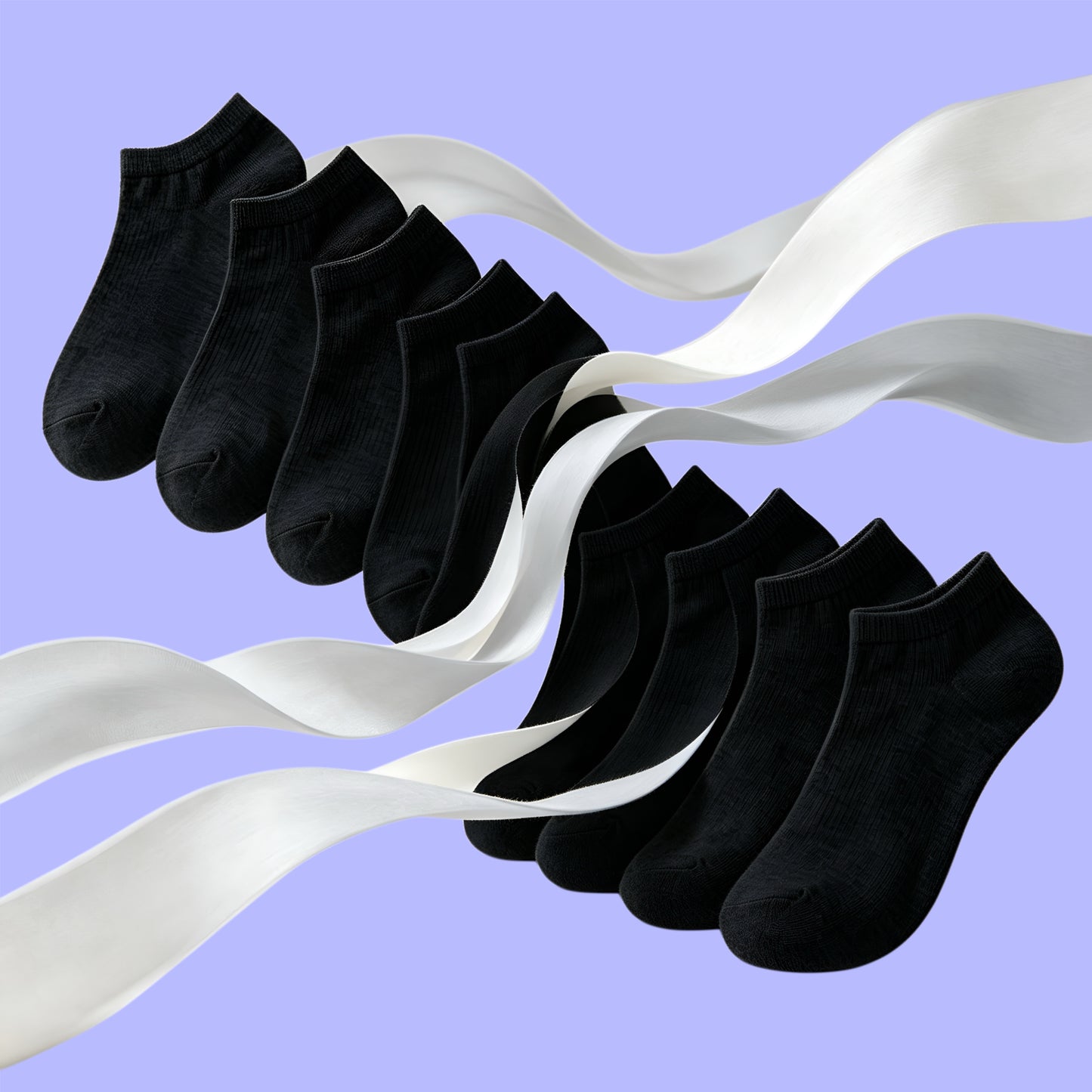 Unisex Cotton No Show Ankle Socks – Breathable, Soft & Comfortable, Black/White/Grey