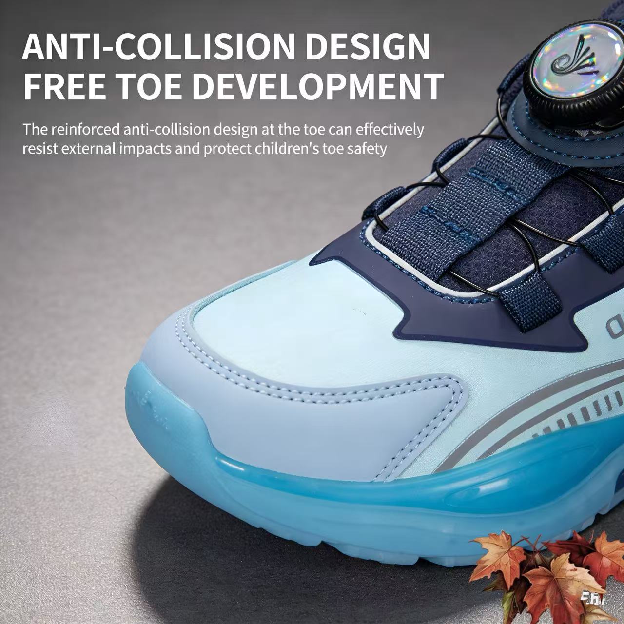 Teen Athletic Sneakers with Rotary Button Closure – Water-Resistant, Windproof, High-Elastic Comfort