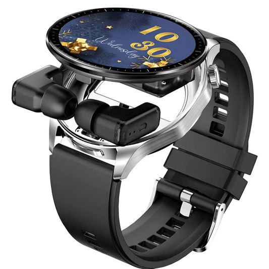 2-in-1 Smartwatch with Wireless Earbuds, Bluetooth Calling Smart Watch, Fitness Tracker, HD Touchscreen, Heart Rate & Sleep Monitor