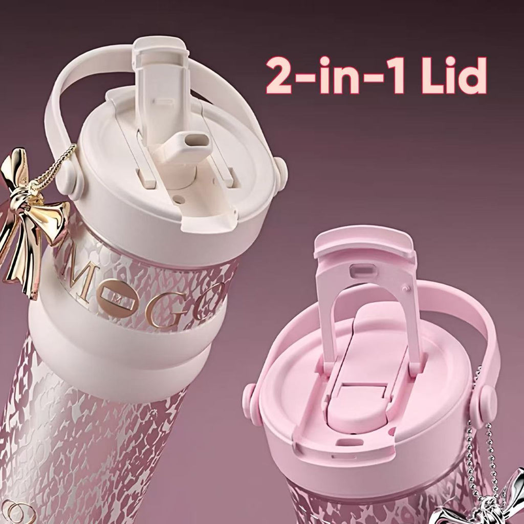 Stylish Insulated Tumbler Gift Set with Carry Handle & Charm