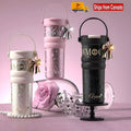 Stylish Insulated Tumbler Gift Set with Carry Handle & Charm