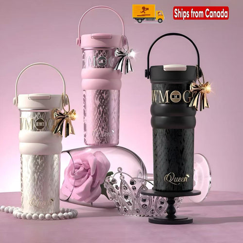 Stylish Insulated Tumbler Gift Set with Carry Handle & Charm