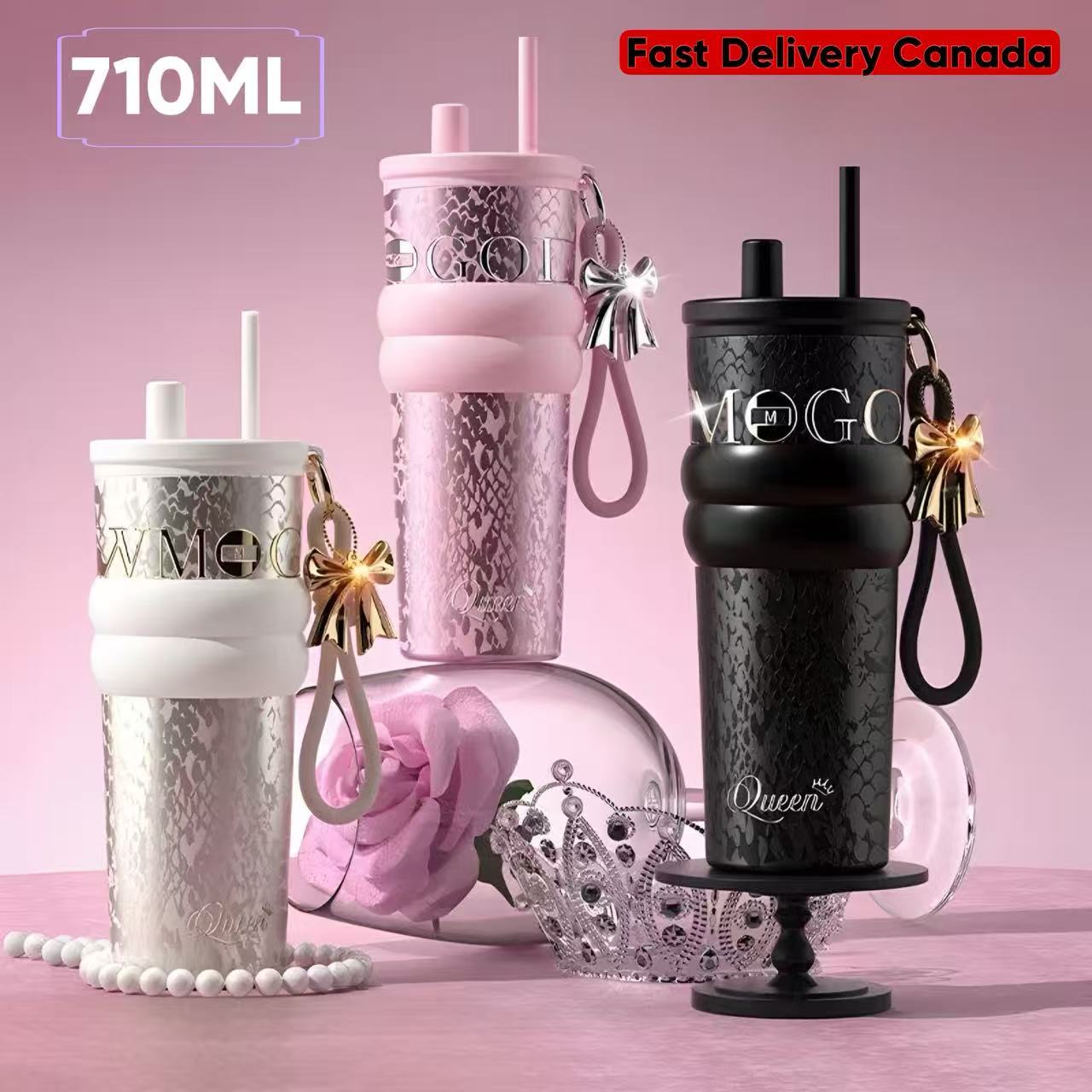 710ML Stainless Steel Tumbler with Straw