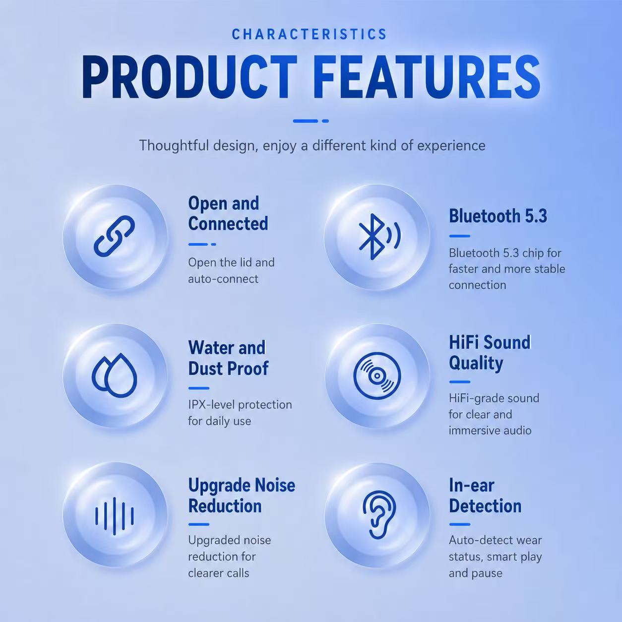 Wireless Ear Hook Running Earbuds, Bluetooth Sports Noise Cancelling Headphones with Dual LED Display, Deep Bass, Built-in Microphone, Long Battery Life