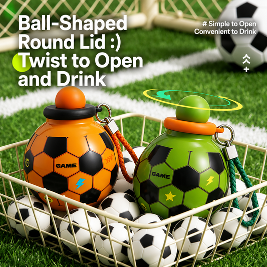 Soccer Ball Sports Water Bottle for Kids