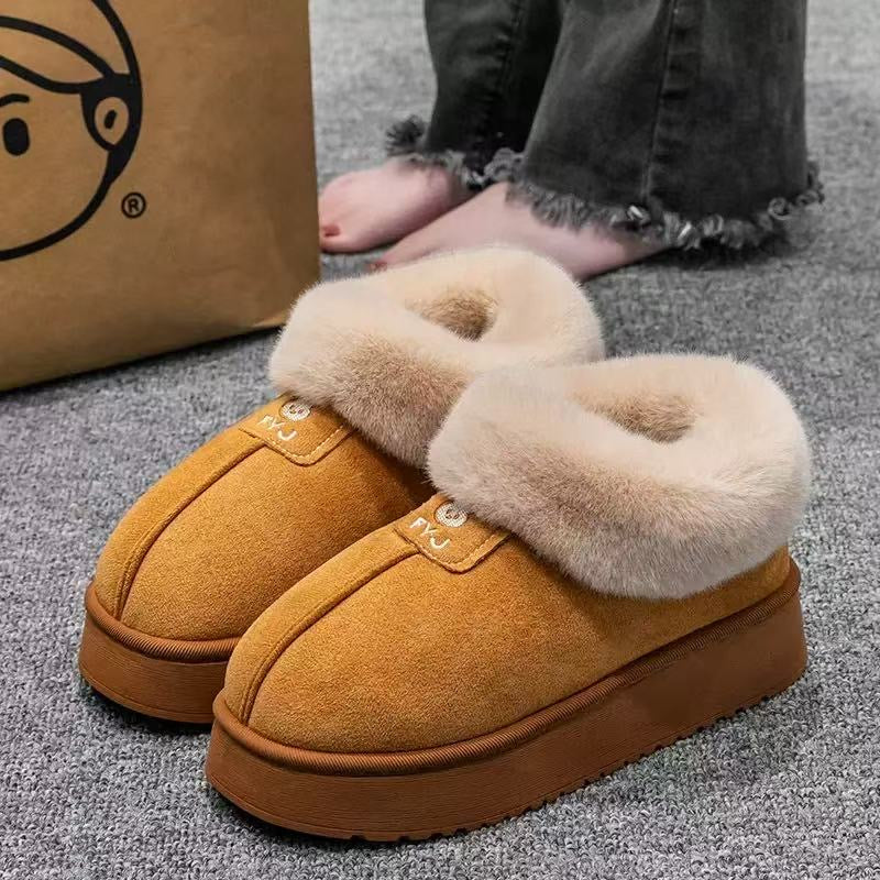 Women’s Cozy Faux Fur Lined Winter Slippers – Warm Indoor House Shoes