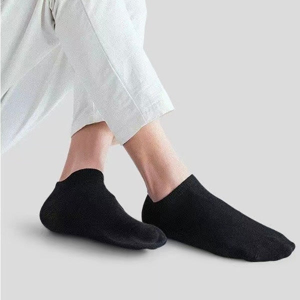Unisex Cotton No Show Ankle Socks – Breathable, Soft & Comfortable, Black/White/Grey