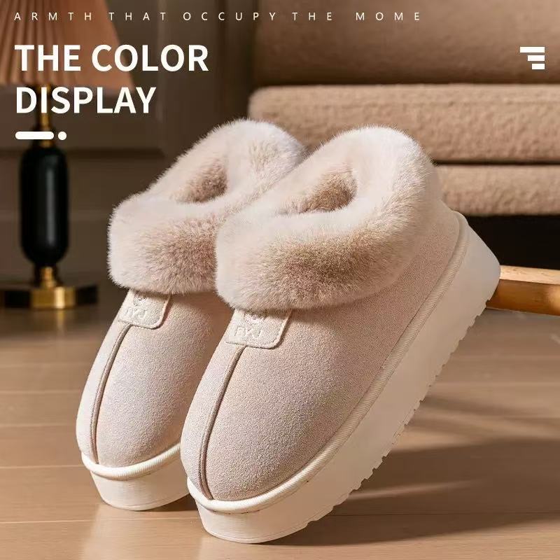 Women’s Cozy Faux Fur Lined Winter Slippers – Warm Indoor House Shoes
