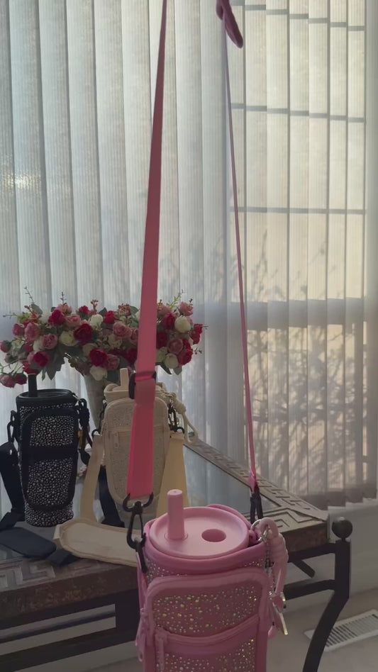 Rhinestone Water Bottle Bag